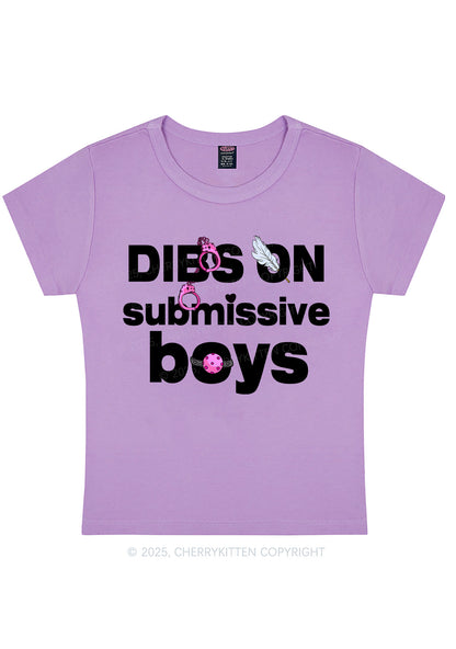 Dibs On S Boys Y2K Baby Tee Cherrykitten