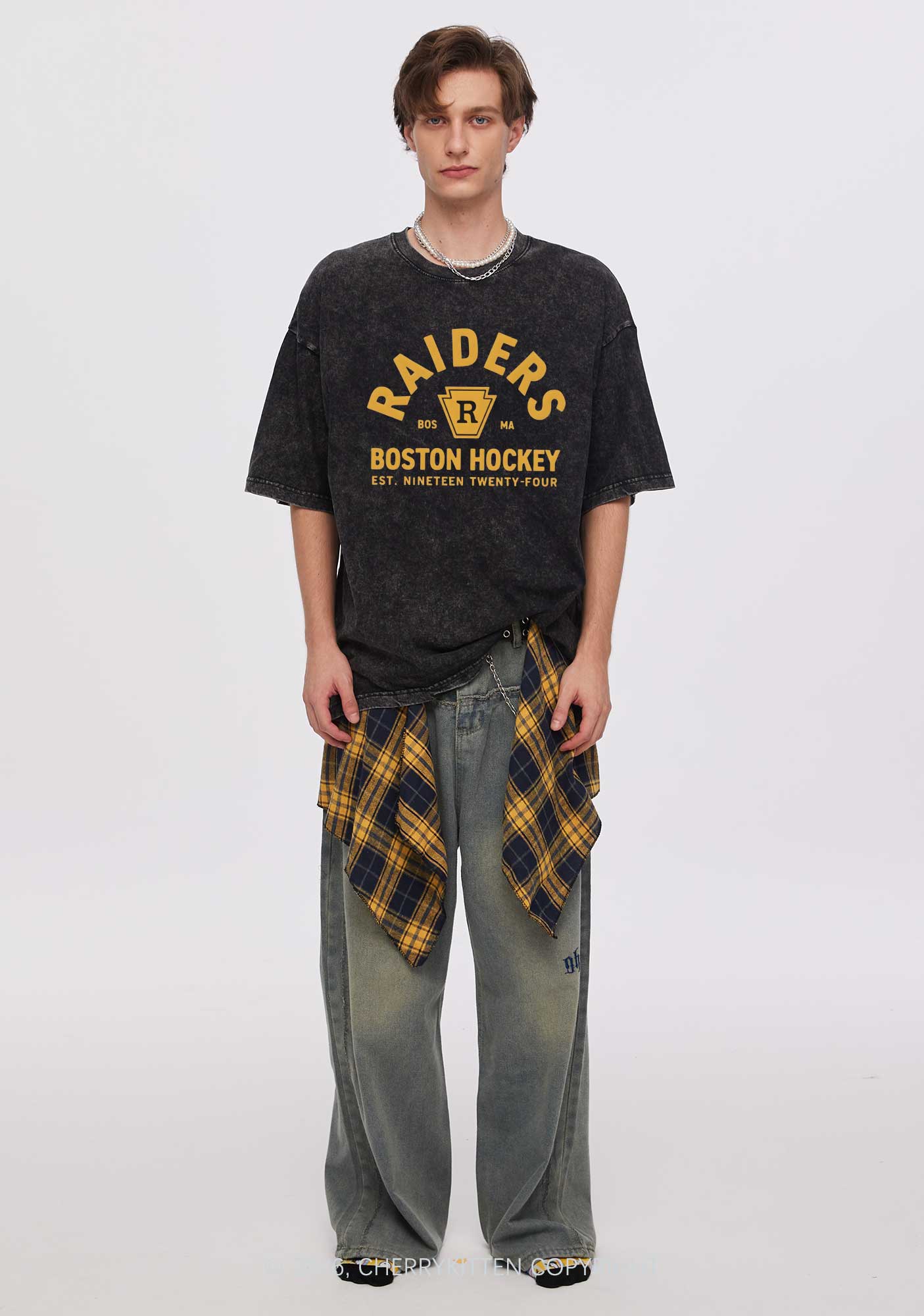 Boston Hockey HR Y2K Shirts Washed Tee Cherrykitten
