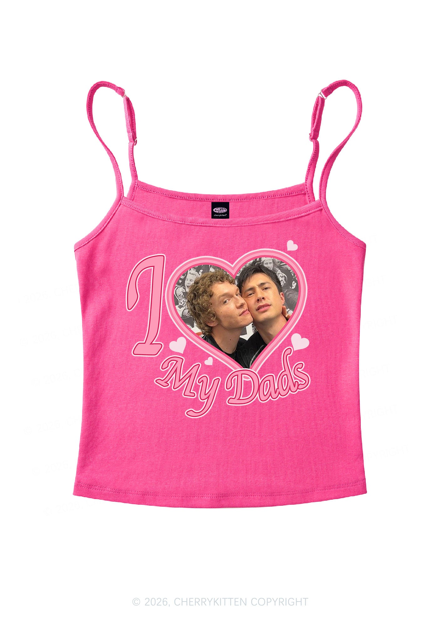 I Love My Dads HR Y2K Spaghetti Strap Cami Cherrykitten