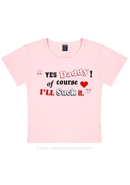 Daddy Suck It Y2K Baby Tee Cherrykitten