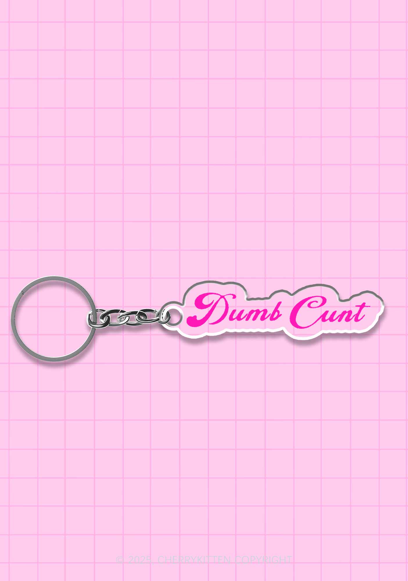 Dumb Cxxt 1Pc Y2K Keychain Cherrykitten