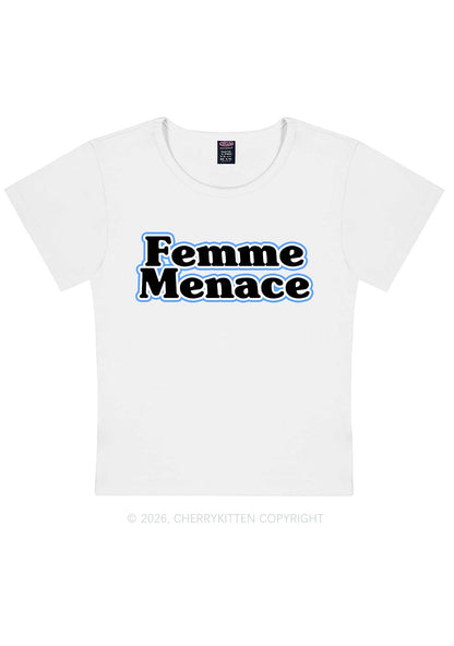 Femme Menace Pride Y2K Baby Tee Cherrykitten