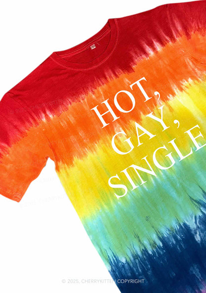 Hot Gay Single Pride Y2K Tie Dye Shirts Cherrykitten