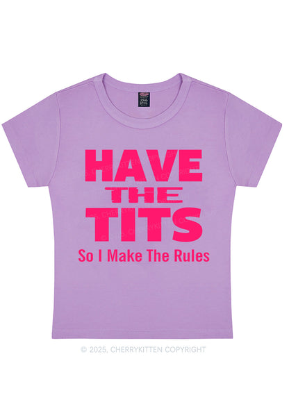 I Make Rules Y2K Baby Tee Cherrykitten