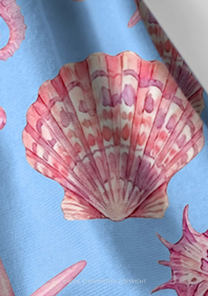 Pink Seashell Starfish Y2K Print Headband Cherrykitten