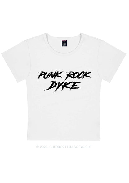 Punk Rock Dyke Pride Y2K Baby Tee Cherrykitten