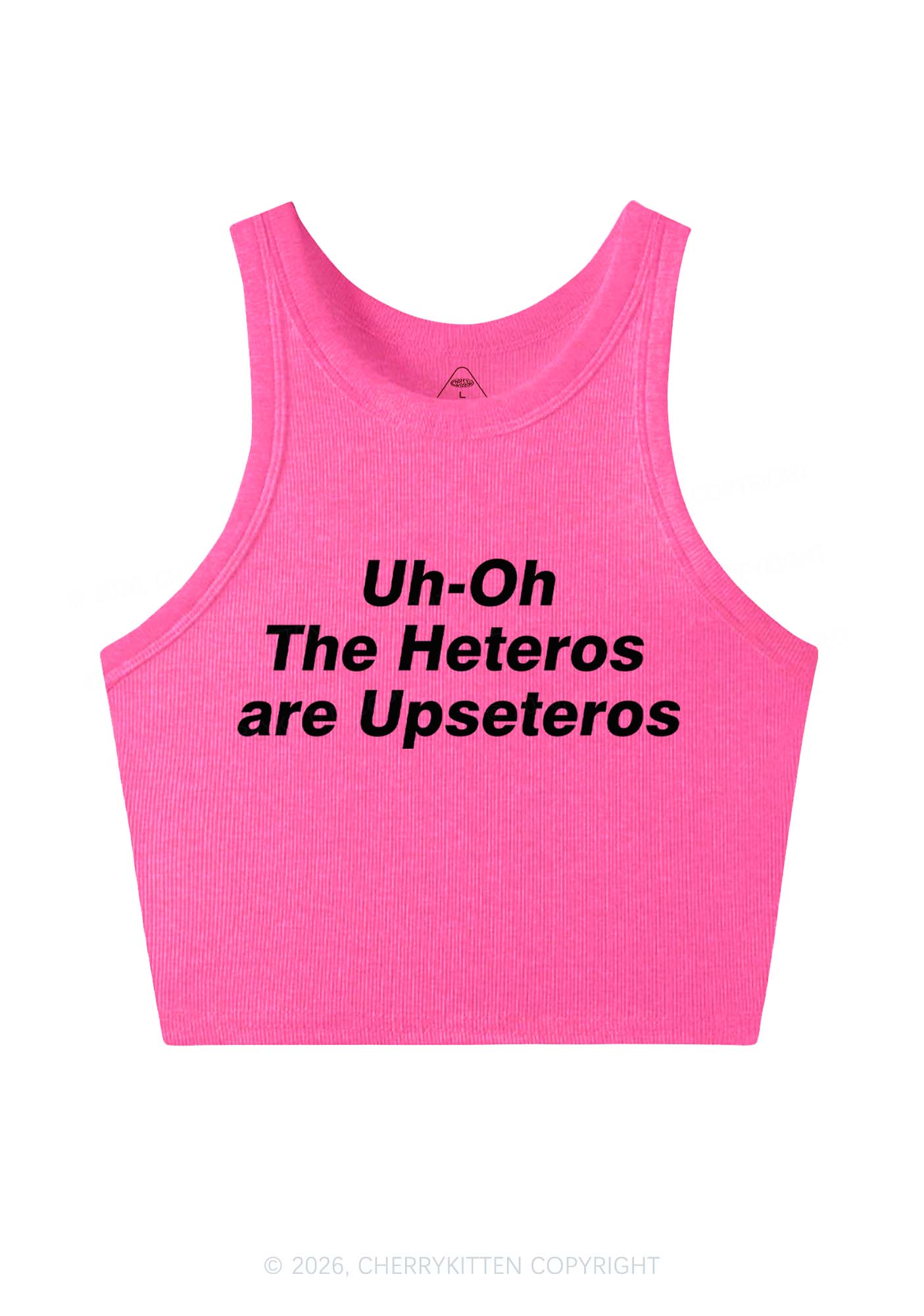 The Heteros Are Upseteros Pride Y2K Crop Tank Top Cherrykitten