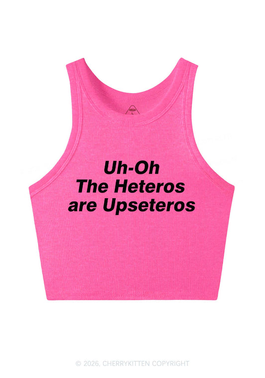 The Heteros Are Upseteros Pride Y2K Crop Tank Top Cherrykitten