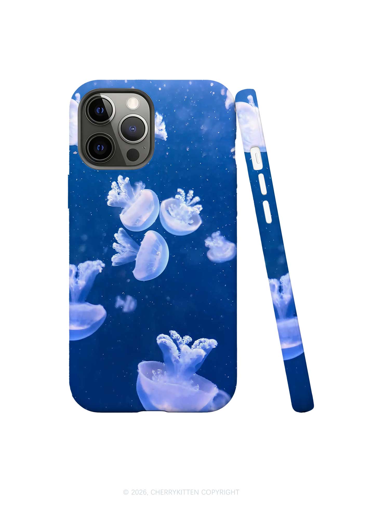 Deep Sea White Jellyfish Y2K Phone Case Cherrykitten