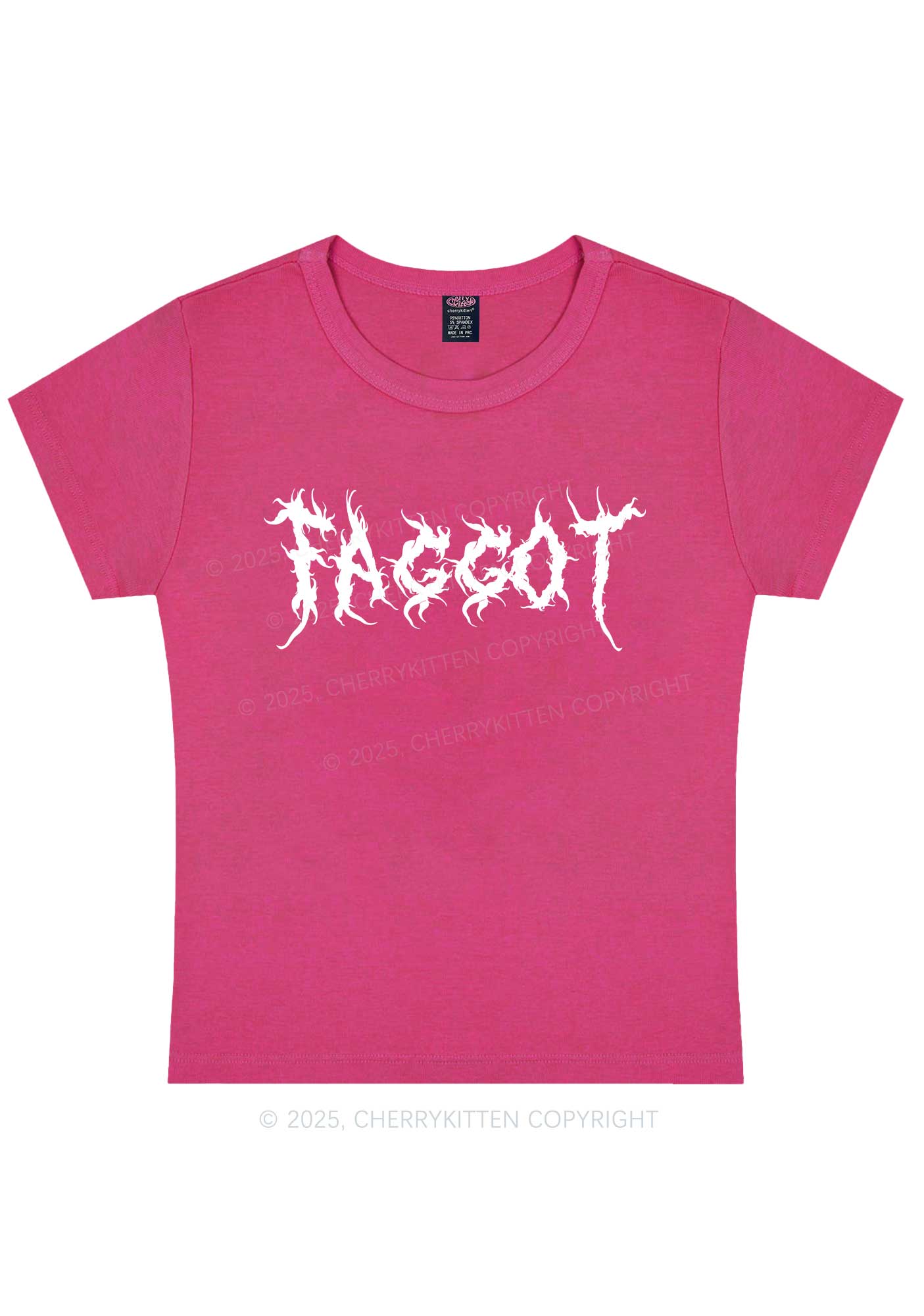 Punk Faggot Pride Y2K Baby Tee Cherrykitten