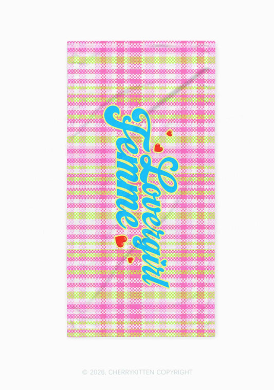 Lovergirl Femme Pride Y2K Beach Towel Cherrykitten