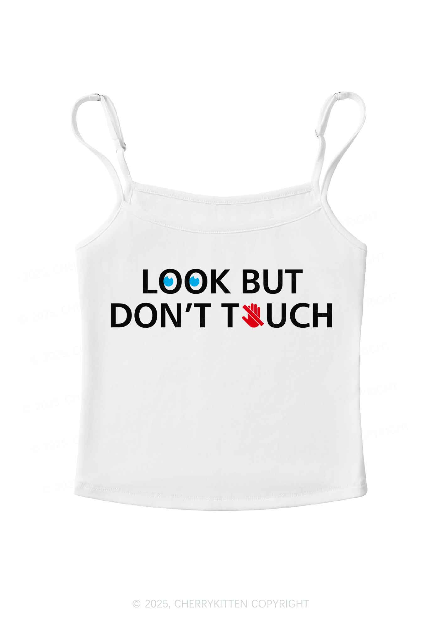 Look Dont Touch Y2K Spaghetti Strap Cami Cherrykitten