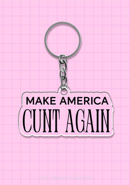 Make America Cxxt Again 1Pc Y2K Keychain Cherrykitten