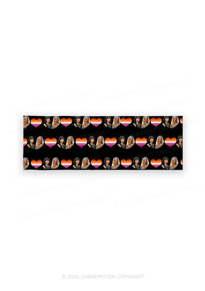 Custom Lesbian Couple Photo Valentine's Day Y2K Print Headband Cherrykitten