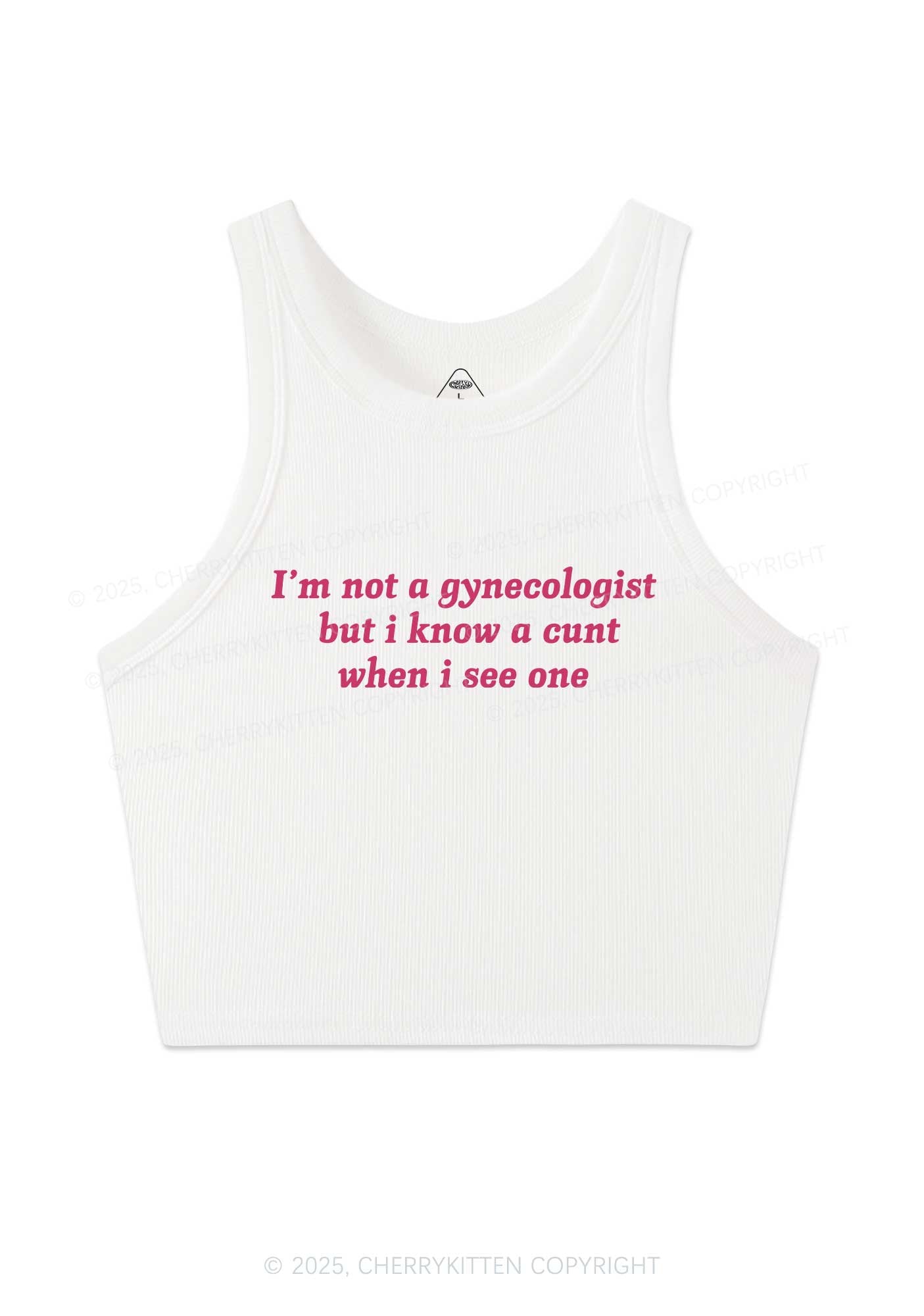 Im Not Gynecologist Y2K Crop Tank Top Cherrykitten