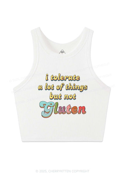 Tolerate Gluten Y2K Crop Tank Top Cherrykitten
