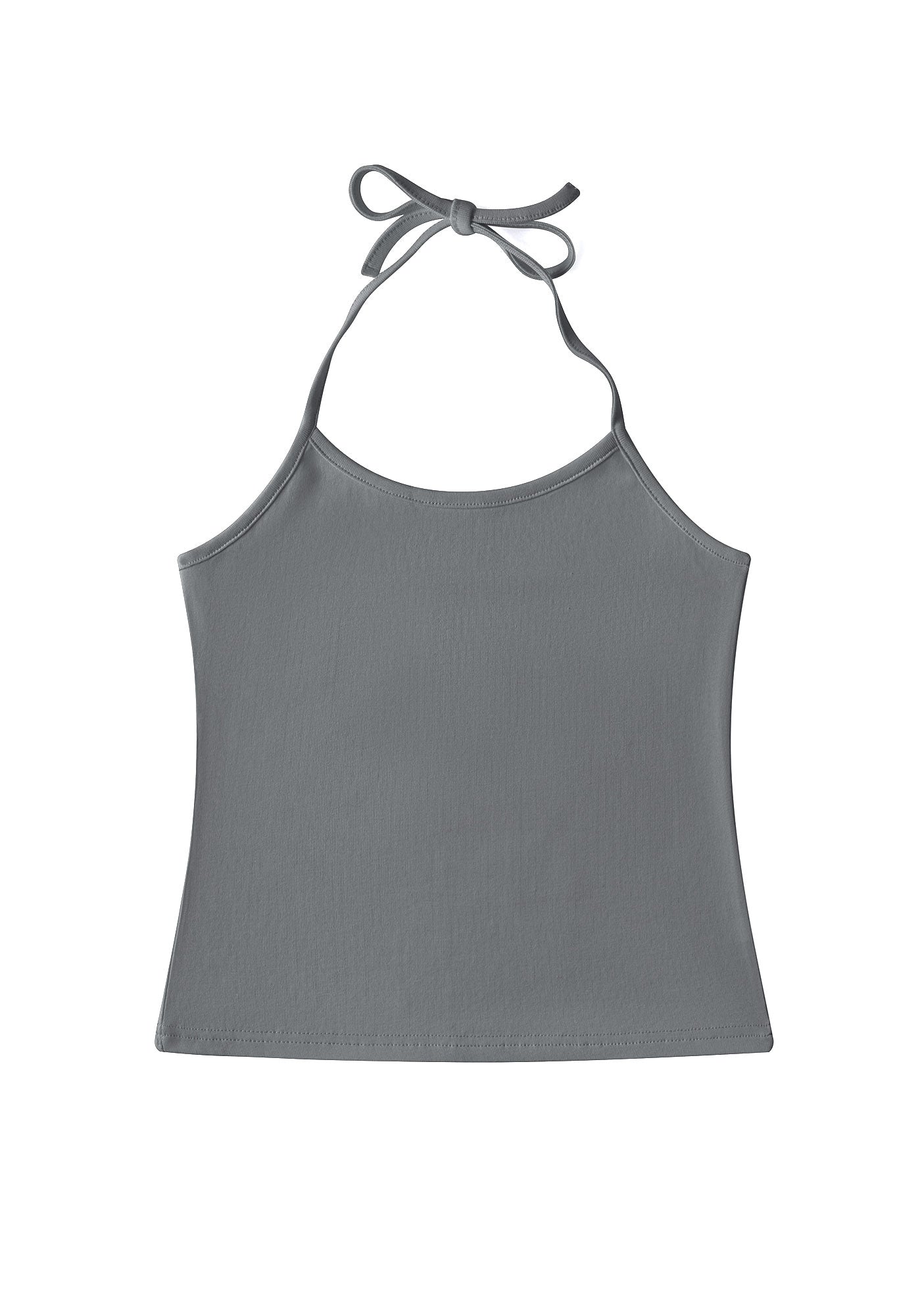 Plain Y2K Halter Neck Cami Cherrykitten