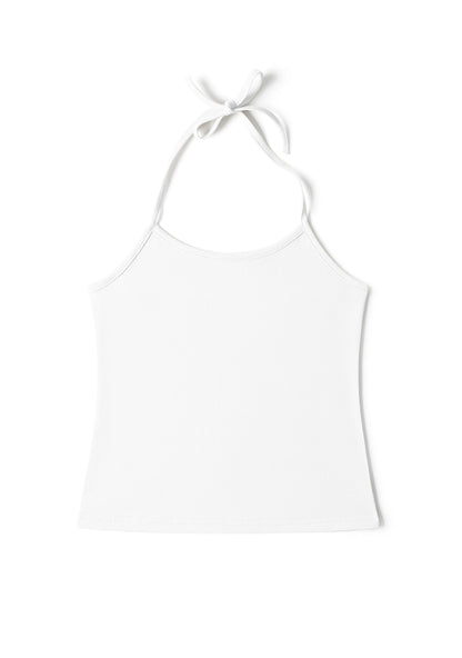 Plain Y2K Halter Neck Cami Cherrykitten