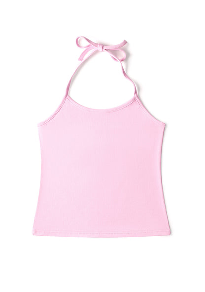 Plain Y2K Halter Neck Cami Cherrykitten