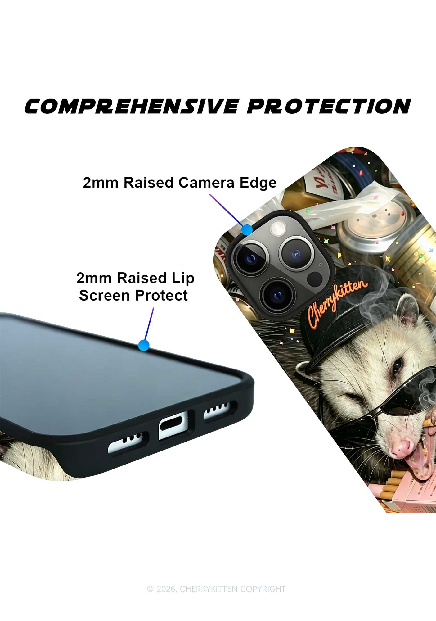 Smoking Opossum Y2K Phone Case Cherrykitten