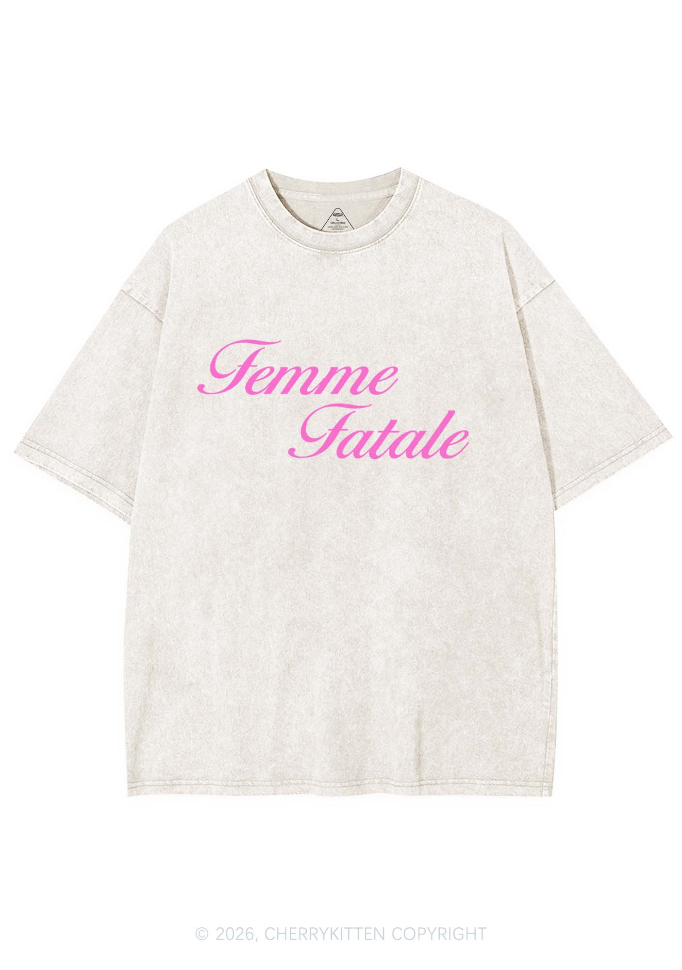 Femme Fatale Pride Y2K Shirts Washed Tee Cherrykitten