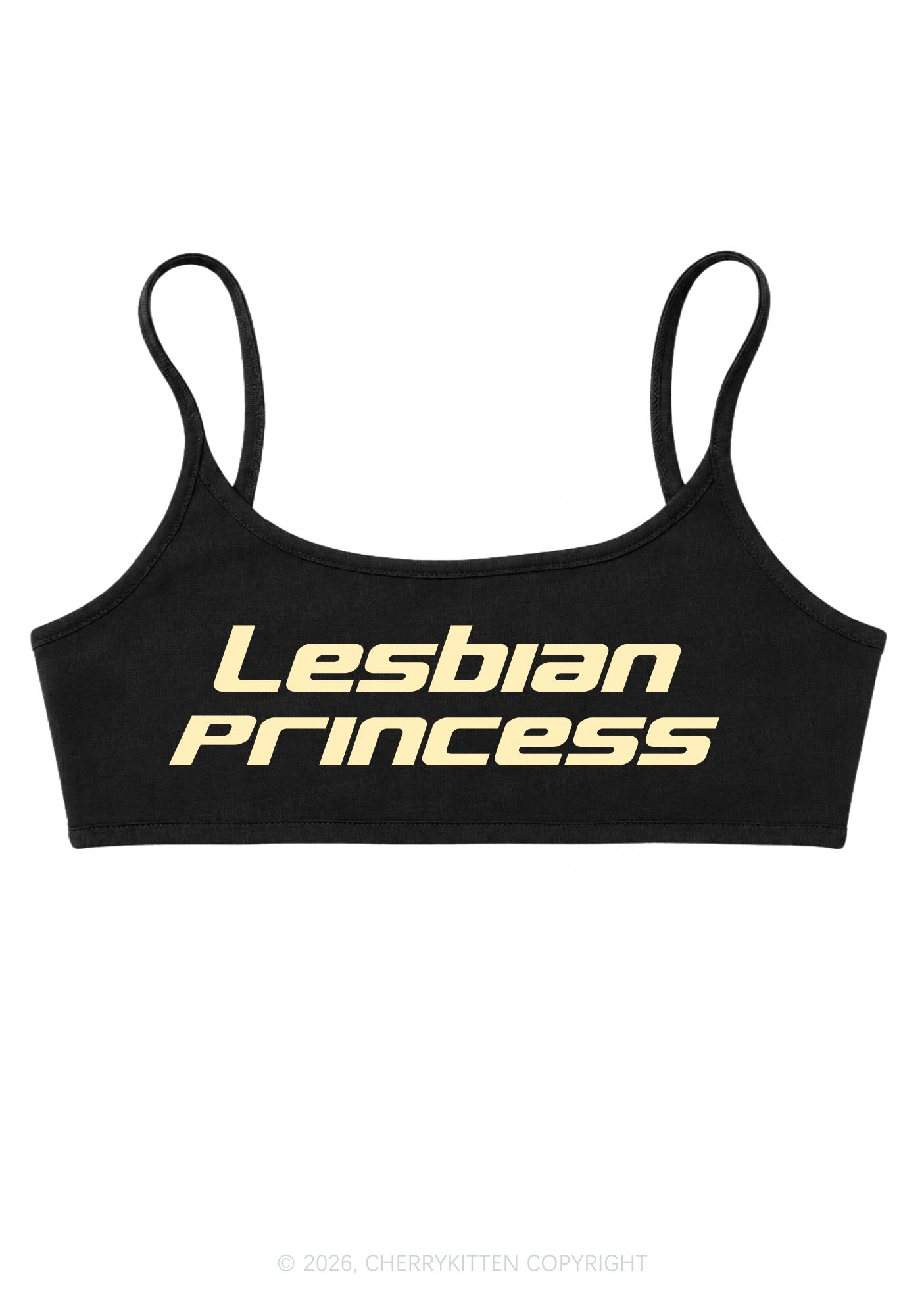 Lesbian Princess Pride Y2K Super Crop Cami Cherrykitten