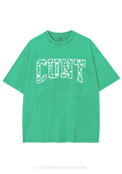 Green Cxxt St Patricks Y2K Washed Tee Cherrykitten