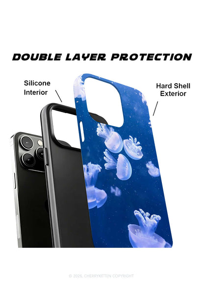 Deep Sea White Jellyfish Y2K Phone Case Cherrykitten