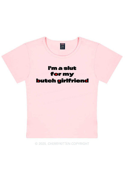 Slxt For Butch Girlfriend Pride Y2K Baby Tee Cherrykitten