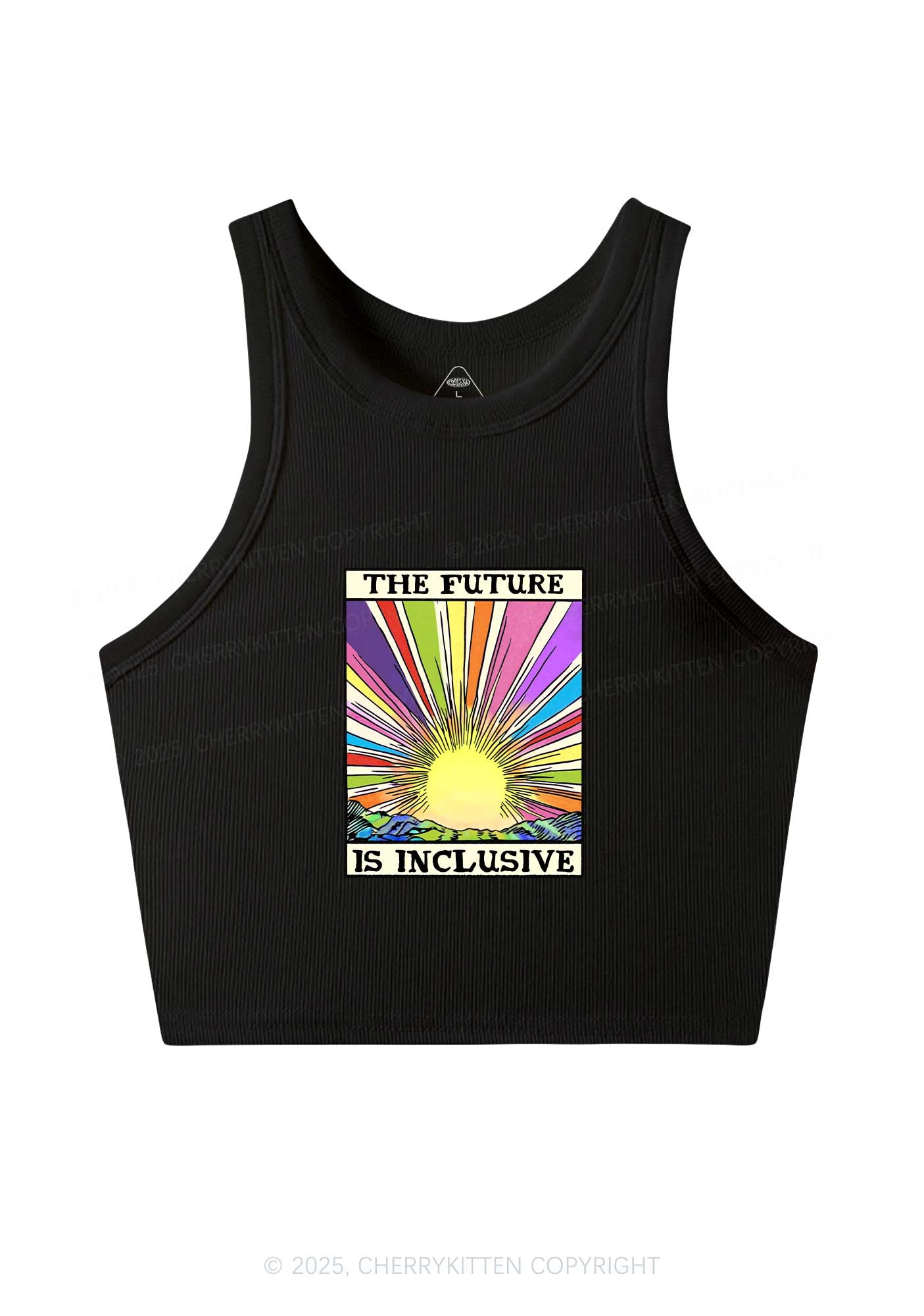 The Future Is Inclusive Pride Y2K Crop Tank Top Cherrykitten