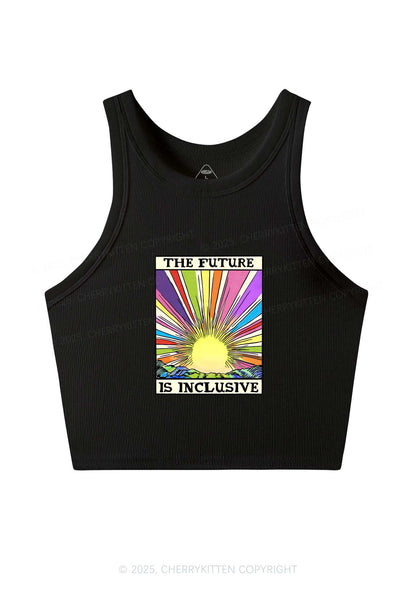 The Future Is Inclusive Pride Y2K Crop Tank Top Cherrykitten