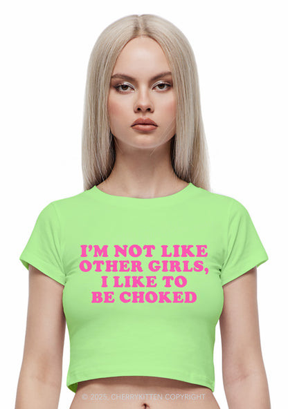 I Like To Be Choked Y2K Baby Tee Cherrykitten