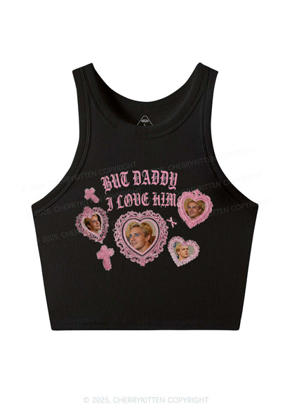 Gothic But Daddy I Love Him Y2K Crop Tank Top Cherrykitten