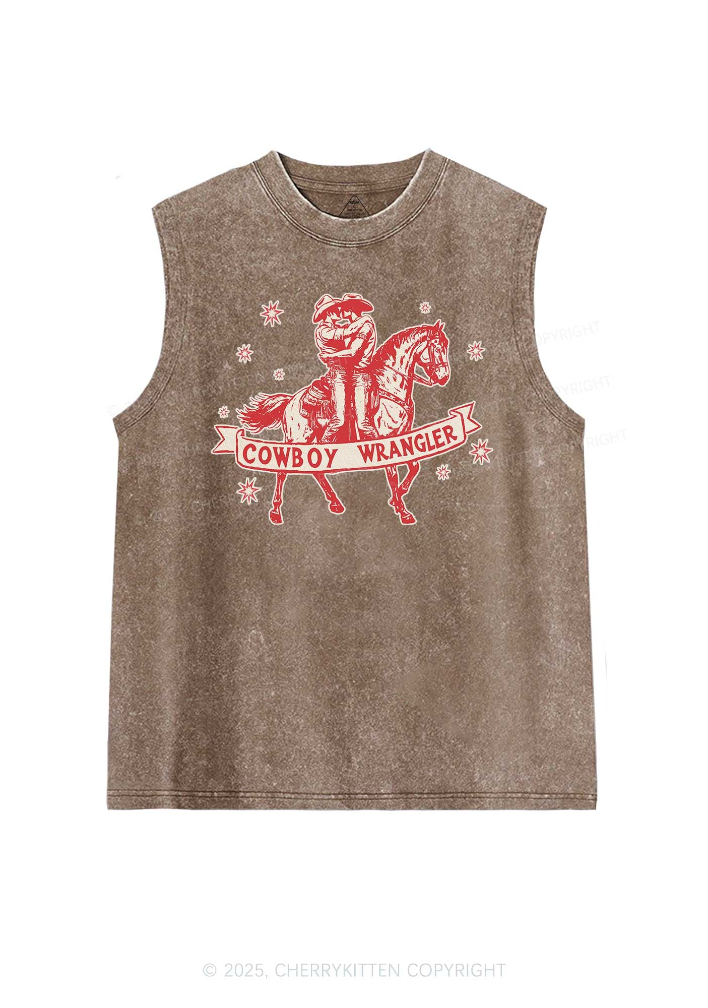 Cowboy Wrangler Pride Y2K Washed Muscle Tank Cherrykitten