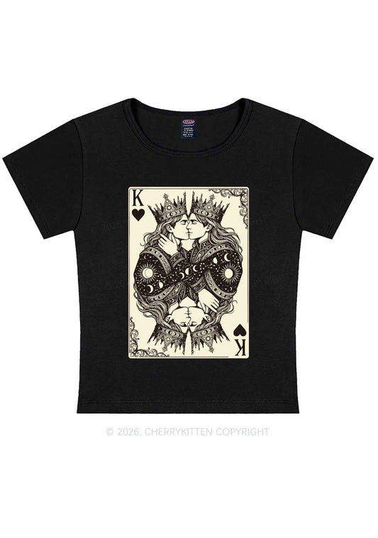 Kings Kissing Pride Y2K Baby Tee Cherrykitten