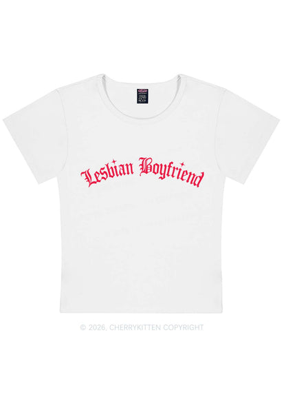 Lesbian Boyfriend Pride Y2K Baby Tee Cherrykitten