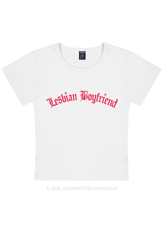 Lesbian Boyfriend Pride Y2K Baby Tee Cherrykitten