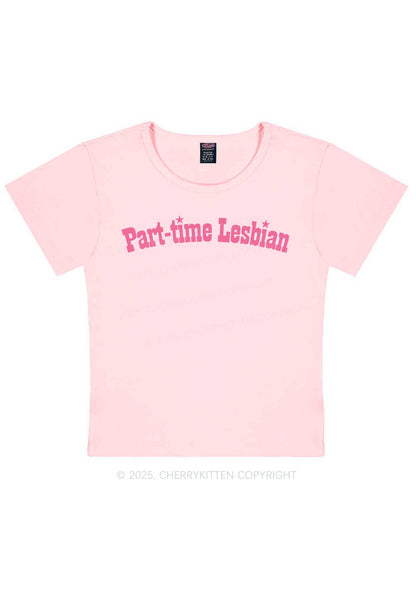 Part Time Lesbian Pride Y2K Baby Tee Cherrykitten