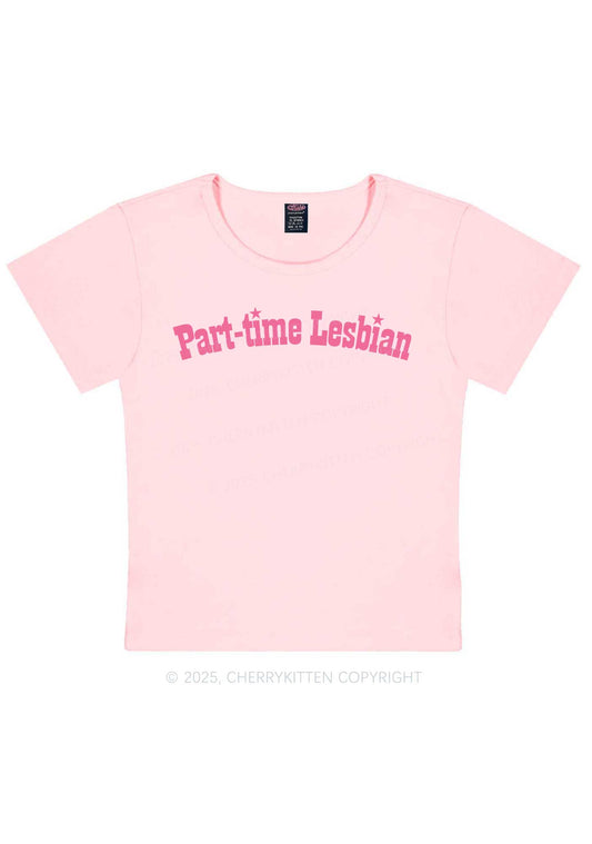 Part Time Lesbian Pride Y2K Baby Tee Cherrykitten