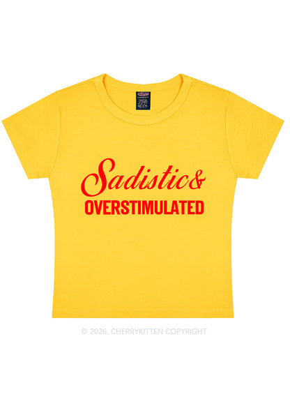 Sadistic Overstimulated Y2K Baby Tee Cherrykitten