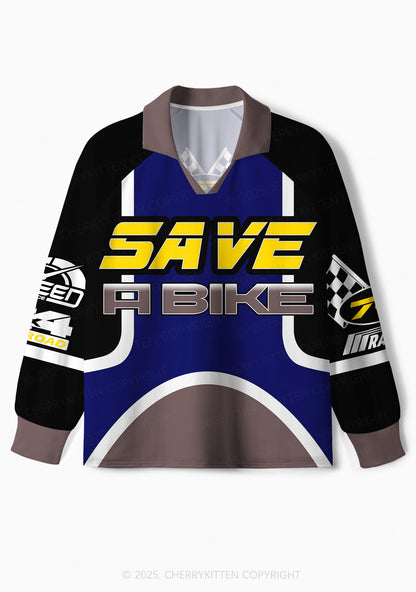 Custom Save A Bike Y2K Sport Long Sleeve Jersey Shirts Cherrykitten