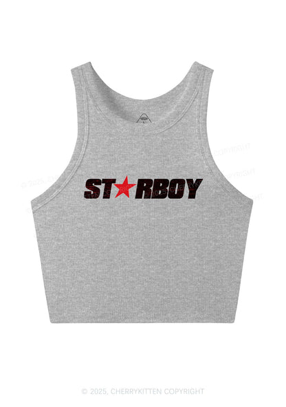 Red Starboy Y2K Crop Tank Top Cherrykitten