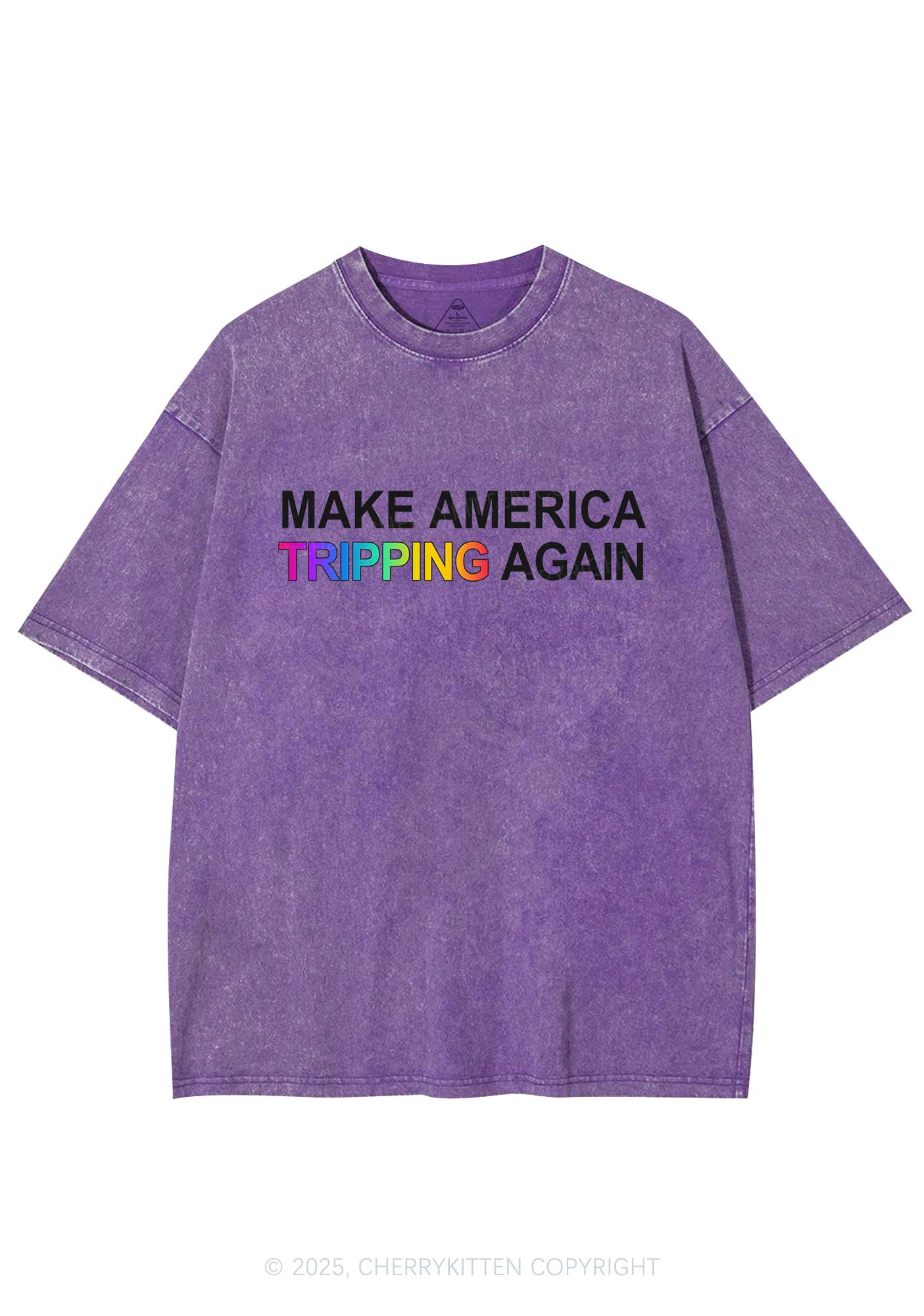 Make America Tripping Again Y2K Washed Tee Cherrykitten