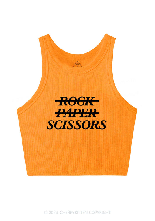 Rock Paper Scissors Pride Y2K Crop Tank Top Cherrykitten