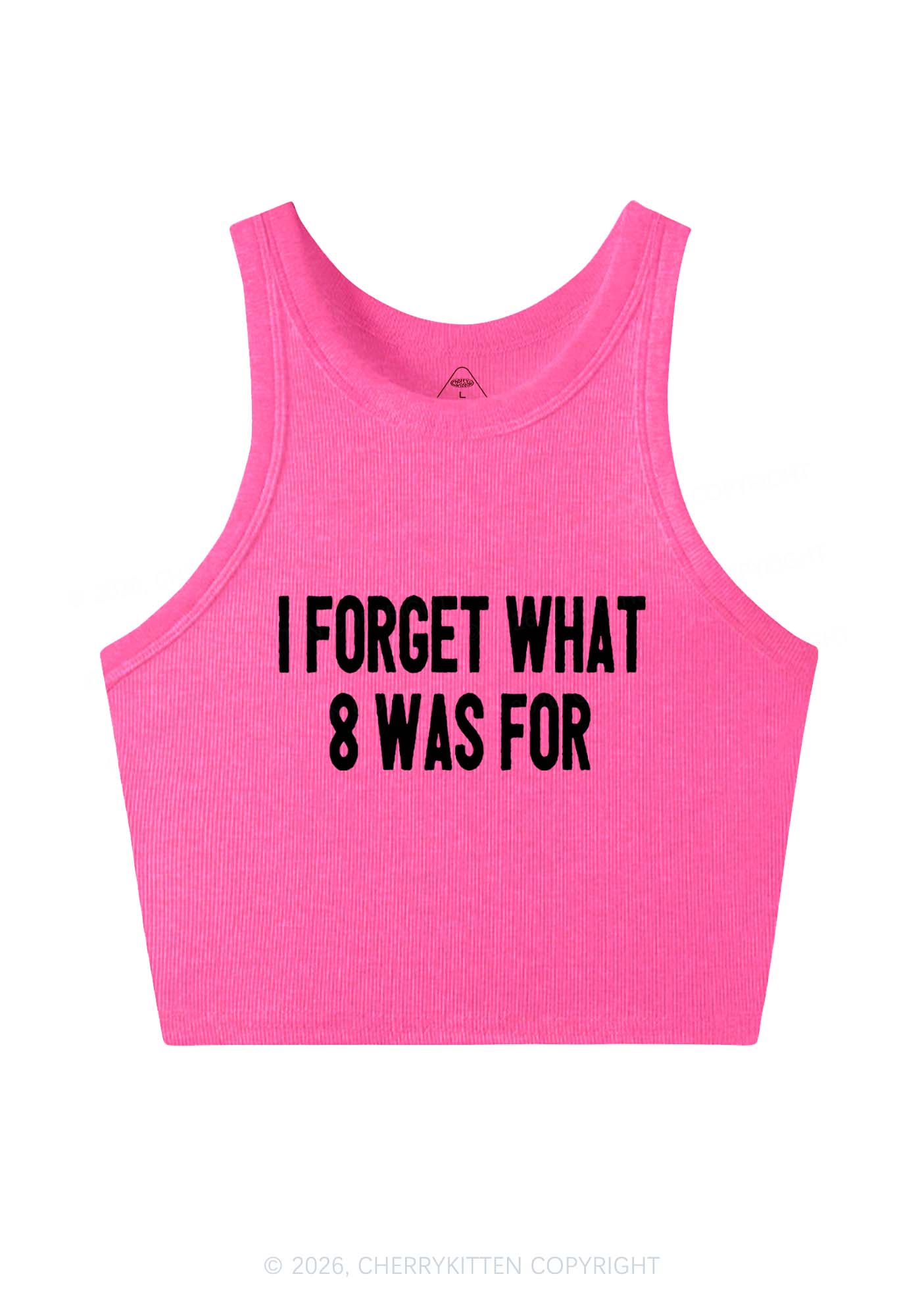 I Forget What Eight Was For Pride Y2K Crop Tank Top Cherrykitten