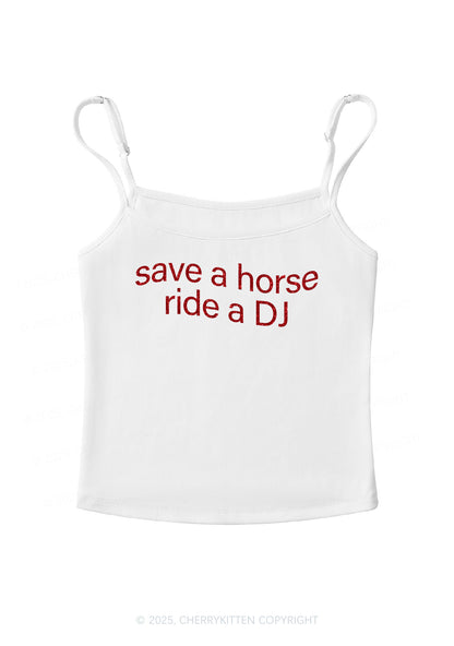 Glitter Ride A DJ Y2K Spaghetti Strap Cami Cherrykitten