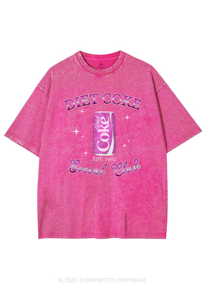 Diet Coke Social Club Y2K Shirts Washed Tee Cherrykitten