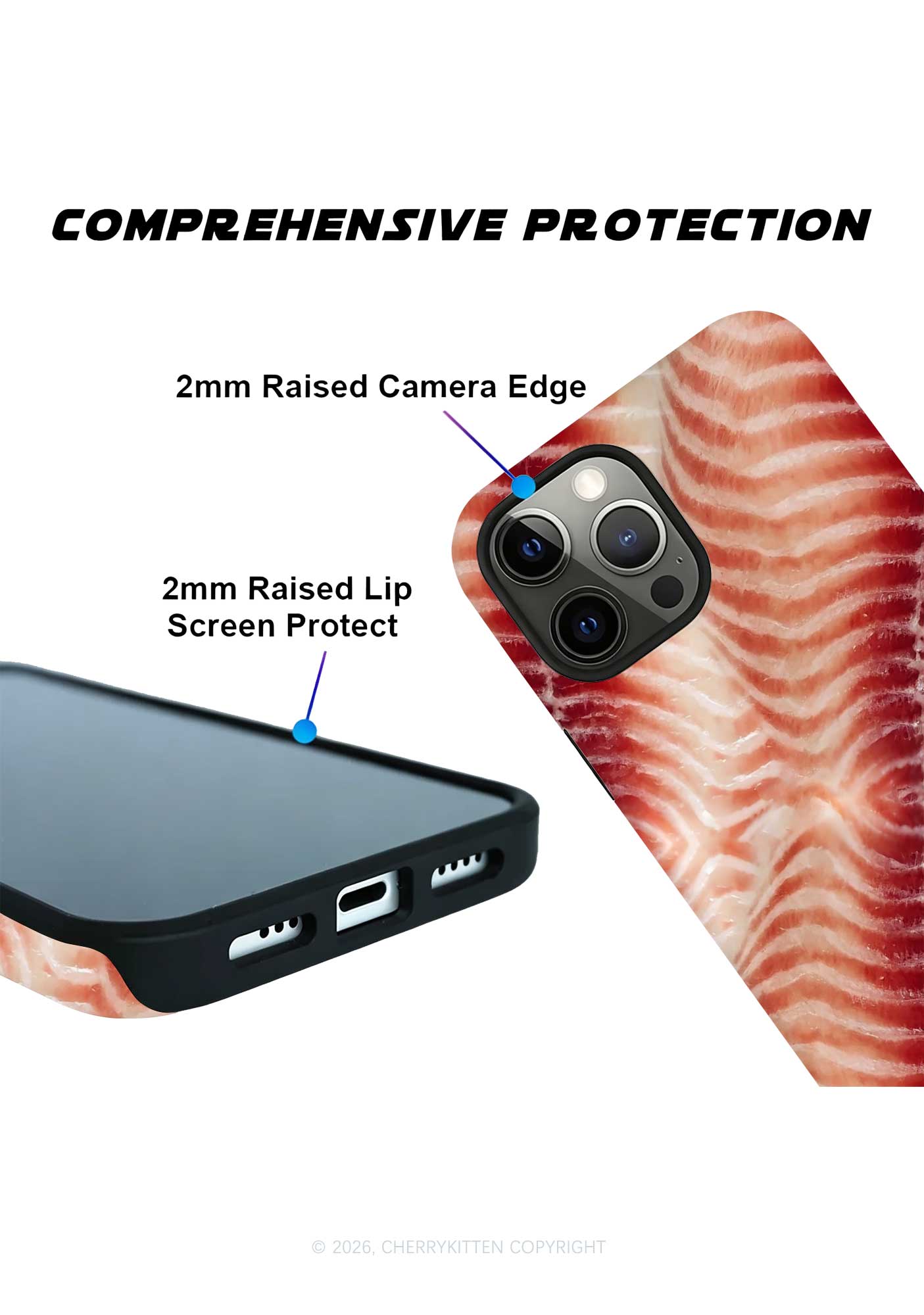 Pork Belly Texture Y2K Phone Case Cherrykitten