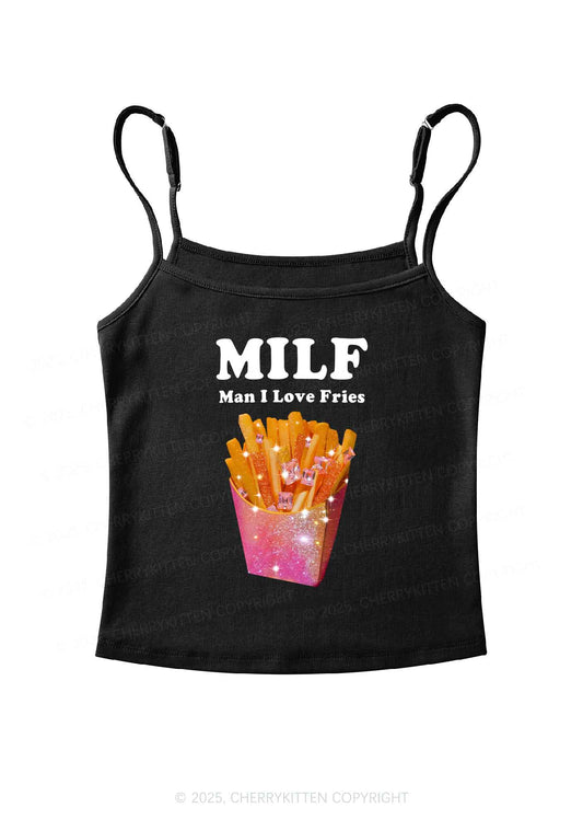 Man I Love Fries Y2K Spaghetti Strap Cami Cherrykitten