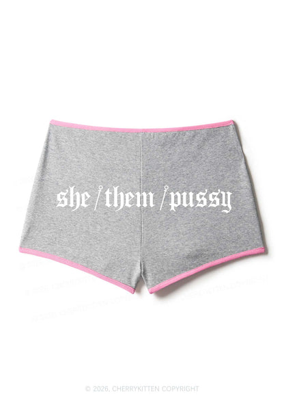 She Them Puxxy Pride Y2K Booty Shorts Cherrykitten